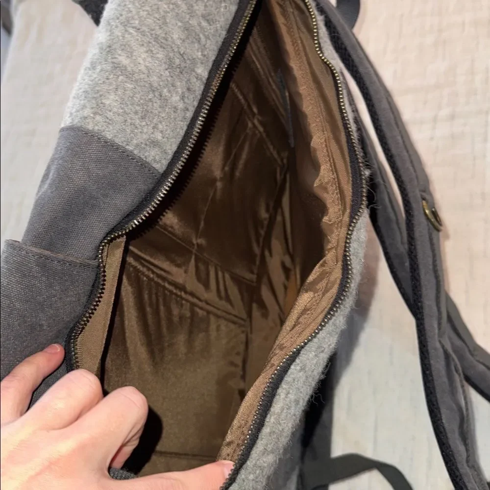 oliday wool/canvas/leather backpack